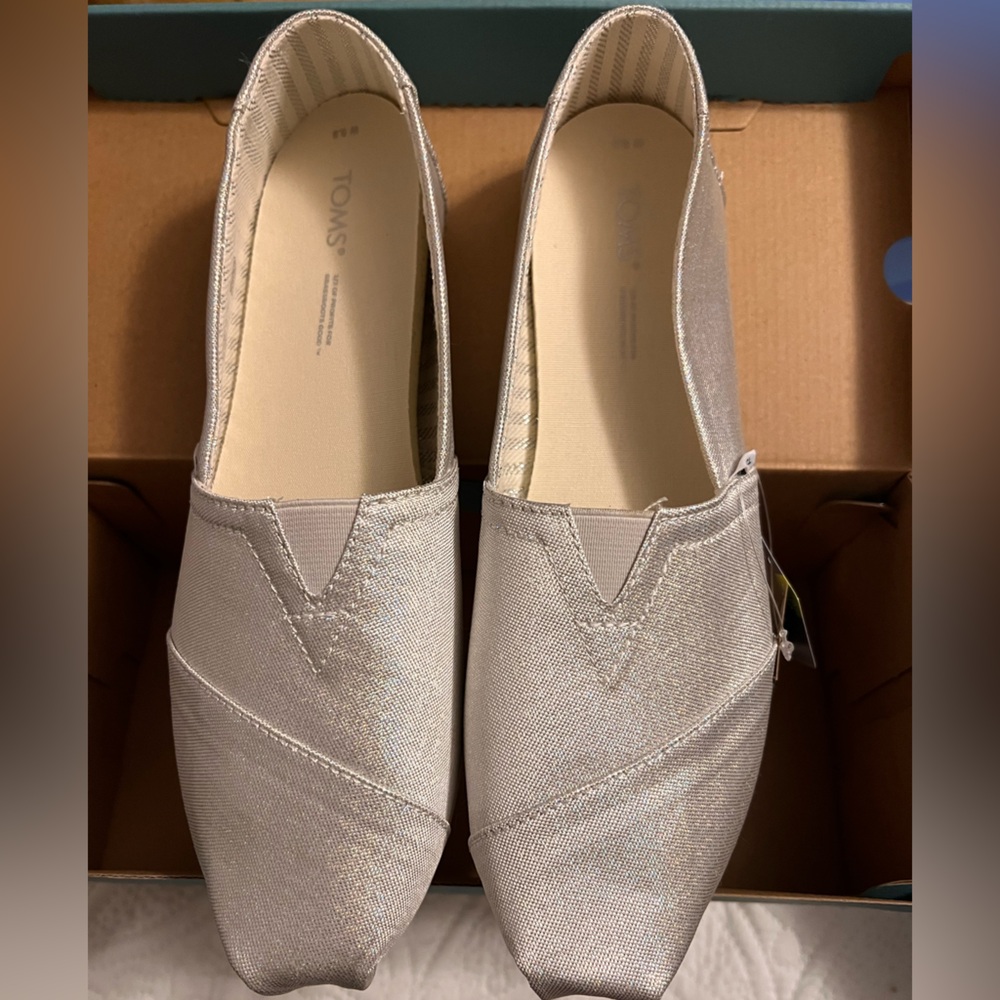 Toms Alpargata Silver Glimmer Canvas